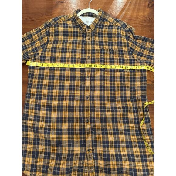 Barbour Shirt Men’s Size Medium Flannel Yellow Brown Plaid The Steve McQueen - Picture 4 of 13